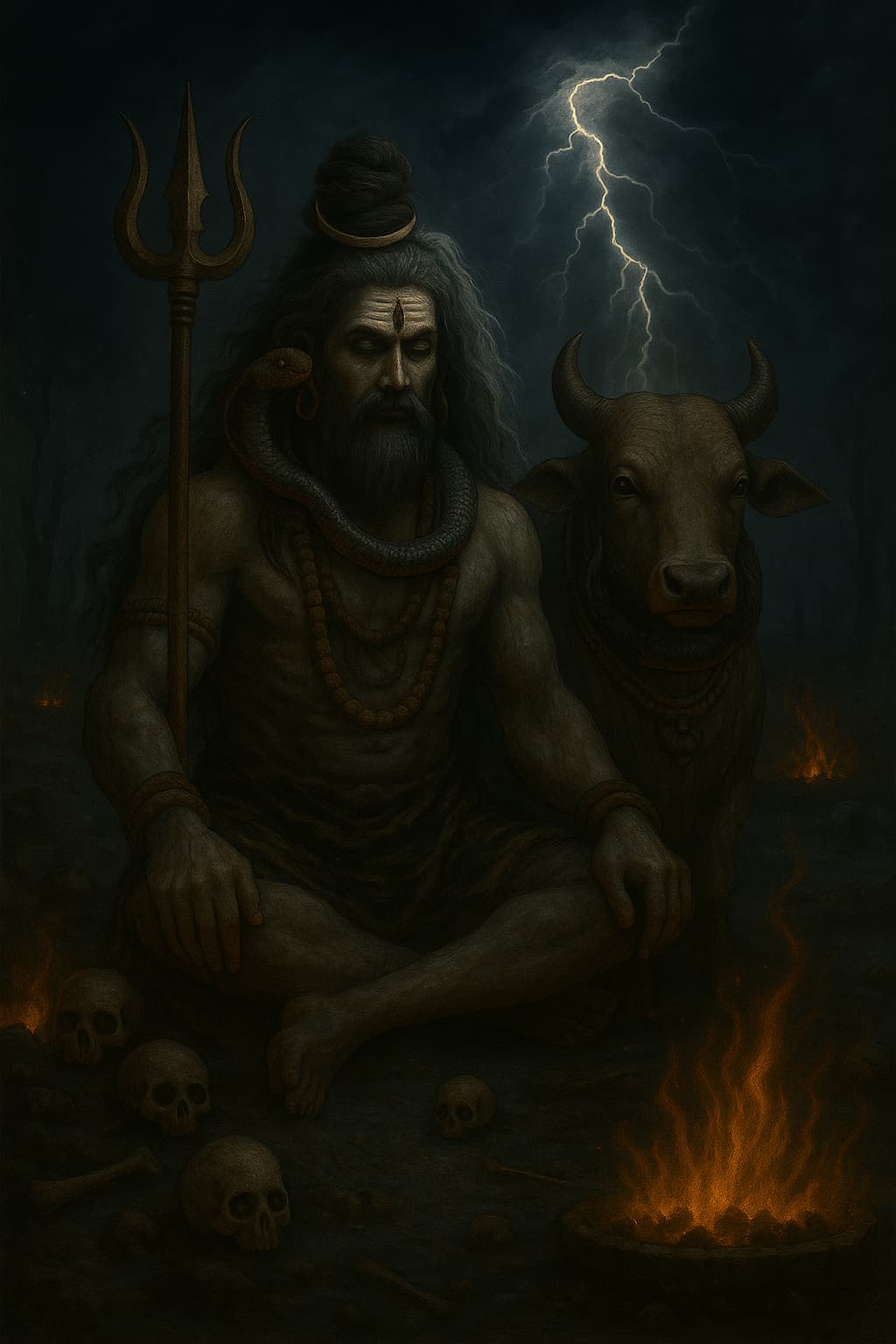 Aghora Shiva with Nandi – Fierce Rudra Sawan Wallpaper | Saty Sanvaad 25 Aghora Shiva with Nandi 4k images