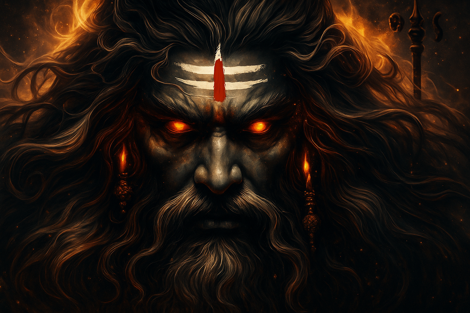 Rudra: God of Fire and Fury – Dark Divine Energy Wallpaper (4K) 25 God of Fire and Fury