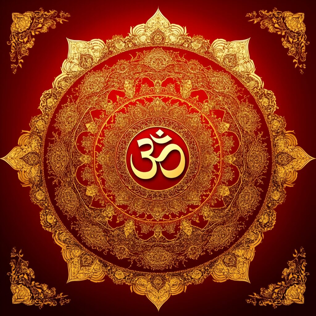 Golden Om Mandala Wallpaper1