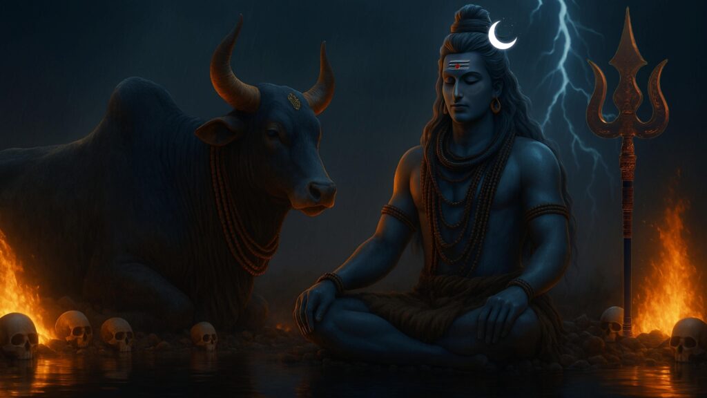 Lord Shiva in Meditation with Nandi – 4K HD Spiritual Wallpaper 25 Lord Shiva in Meditation with Nandi Wallpaper