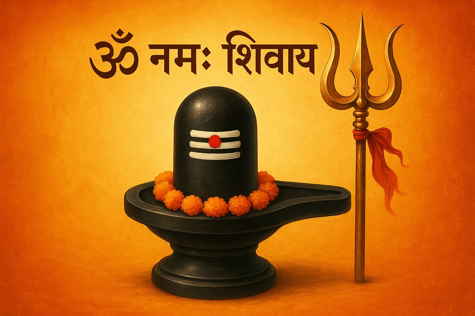 Om Namah Shivaya – Sacred Shivling and Trishul 4K HD Wallpaper 25 Om Namah Shivaya HD Images