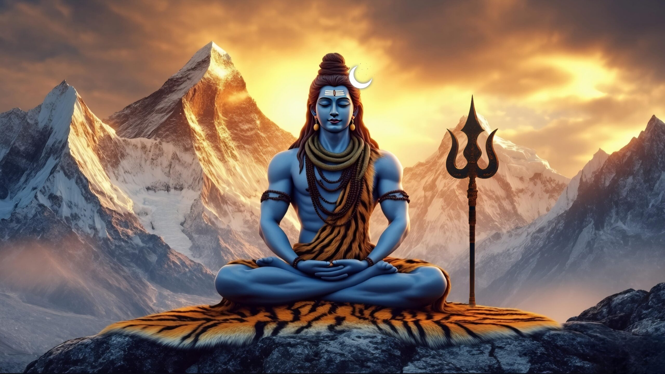 Meditative Lord Shiva in Himalayas – Sawan Special Spiritual Wallpaper | Saty Sanvaad 1 Shiva 4K Images