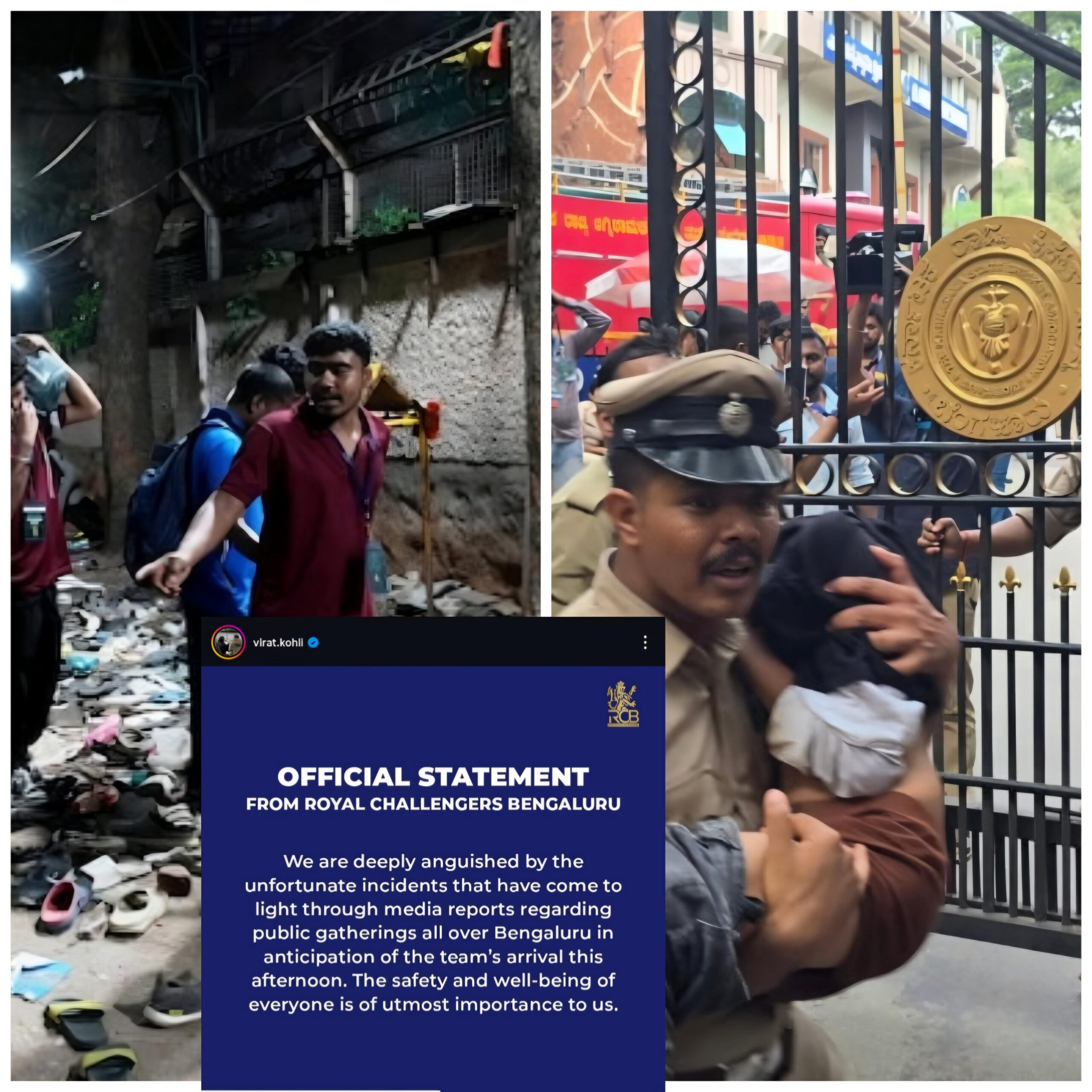 Virat Kohli Reacts to Bengaluru Stampede: मेरे पास कहने को शब्द नहीं हैं 1 Virat Kohli Reacts to Bengaluru Stampede