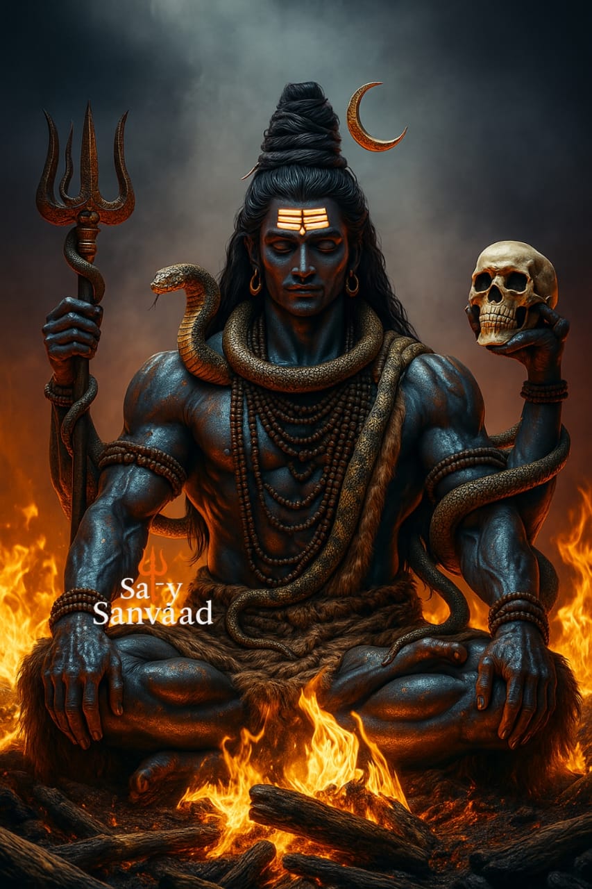 Rudra: God of Fire and Fury – Dark Divine Energy Wallpaper (4K) 59 अघोरी रूप में शिव