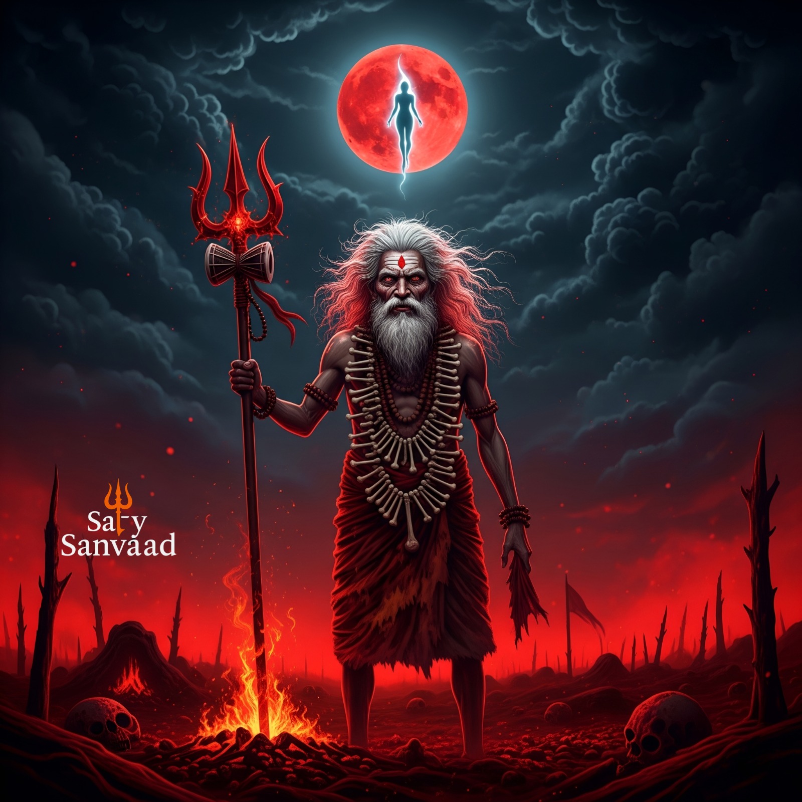 Aghori Art – Dark Spiritual & Mystical Digital Collection 5 Lord Shiva Wallpaper