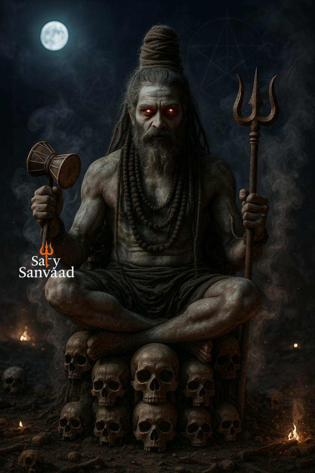 Aghori Art – Dark Spiritual & Mystical Digital Collection 2 Lord Shiva Wallpaper