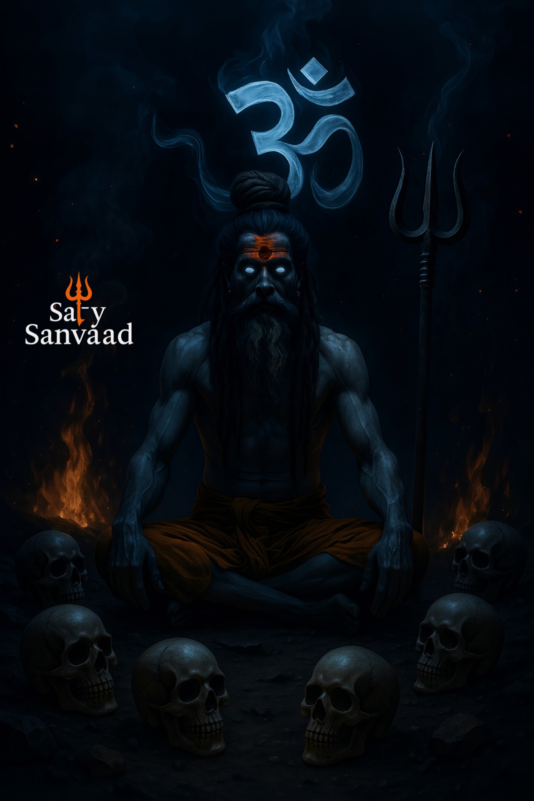 Aghori Art – Dark Spiritual & Mystical Digital Collection 1 Lord Shiva Wallpaper