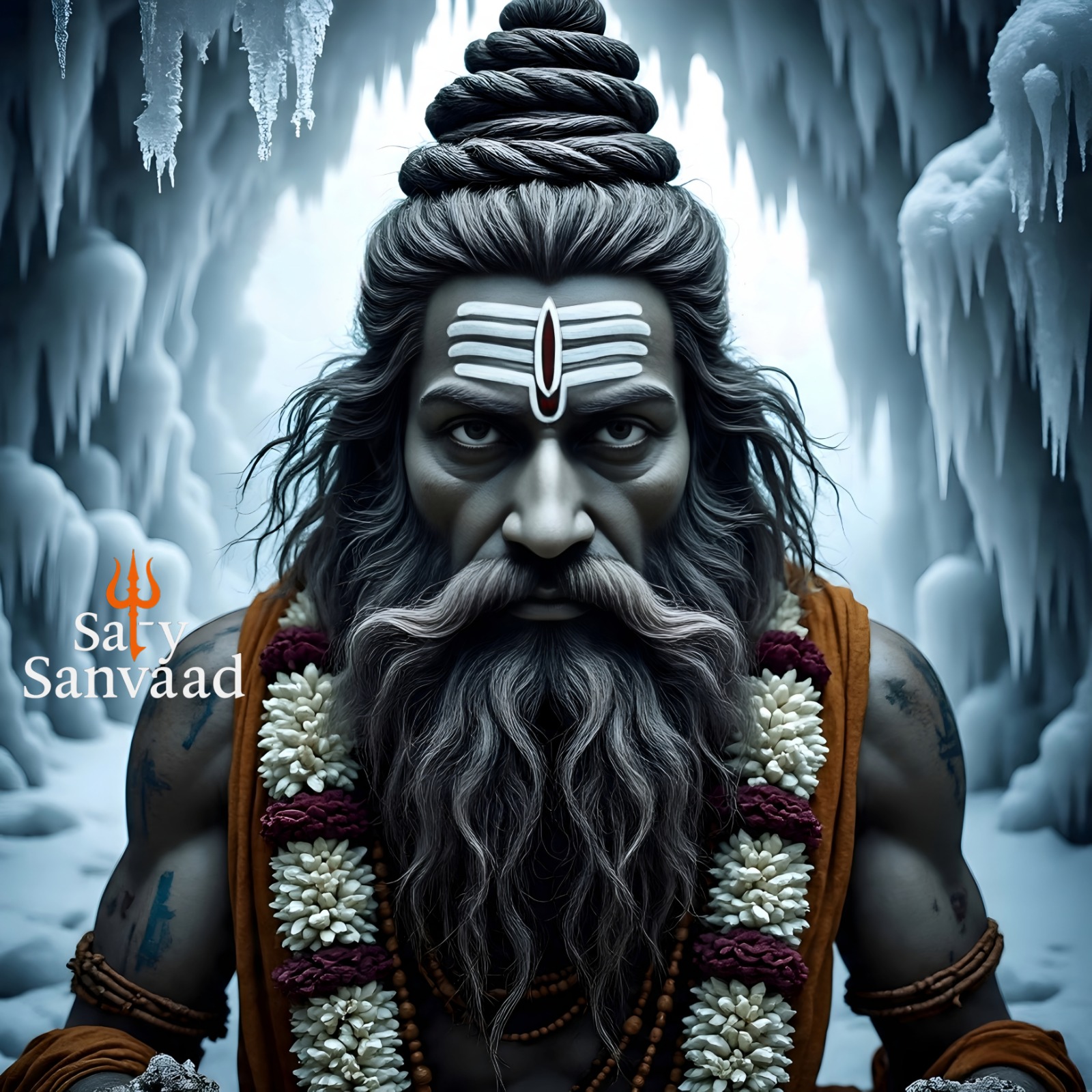 Himalayan Sage | Fierce Shiva Tapasvi in Ice Cave – HD Spiritual Wallpaper 1 Himalayan Sage Fierce Shiva Tapasvi in Ice Cave – HD Spiritual Wallpaper