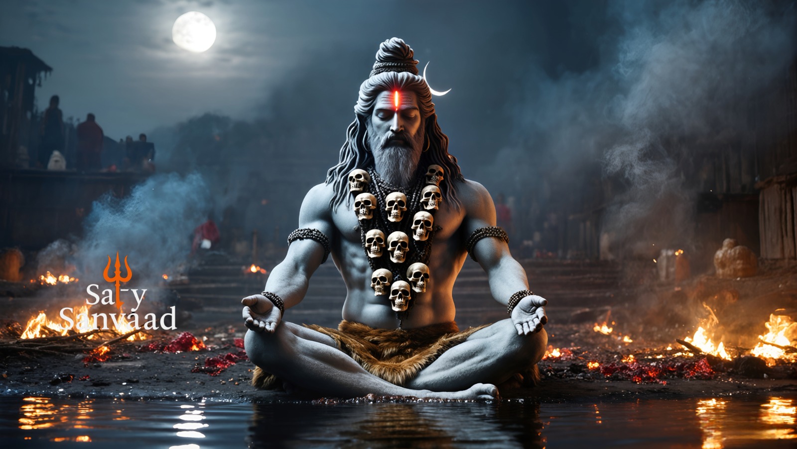 Aghori Art – Dark Spiritual & Mystical Digital Collection 11 Lord Shiva Wallpaper
