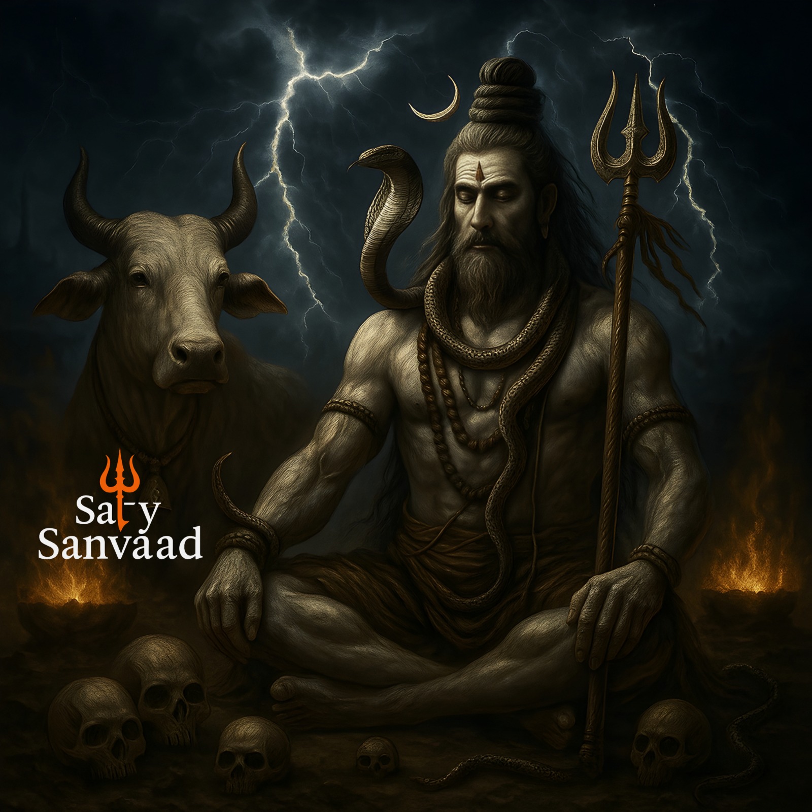Mahadev with Nandi | Lord Shiva in Aghori Form HD Wallpaper 1 Mahadev with Nandi HD Wallpapers