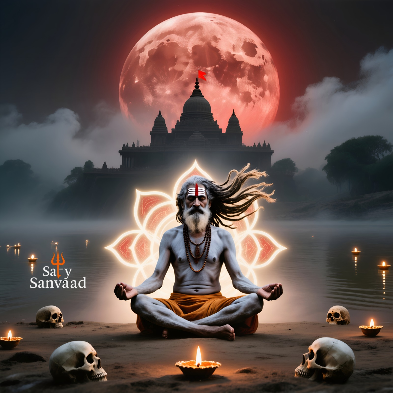 Aghori Art – Dark Spiritual & Mystical Digital Collection 4 Lord Shiva Wallpaper