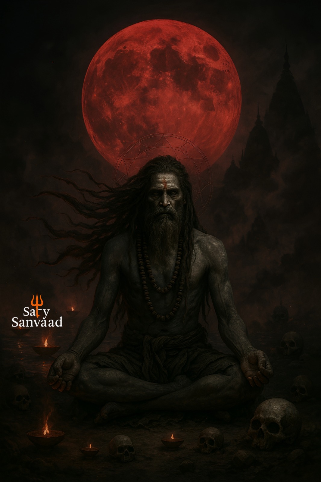 Aghori Art – Dark Spiritual & Mystical Digital Collection 14 Lord Shiva Wallpaper