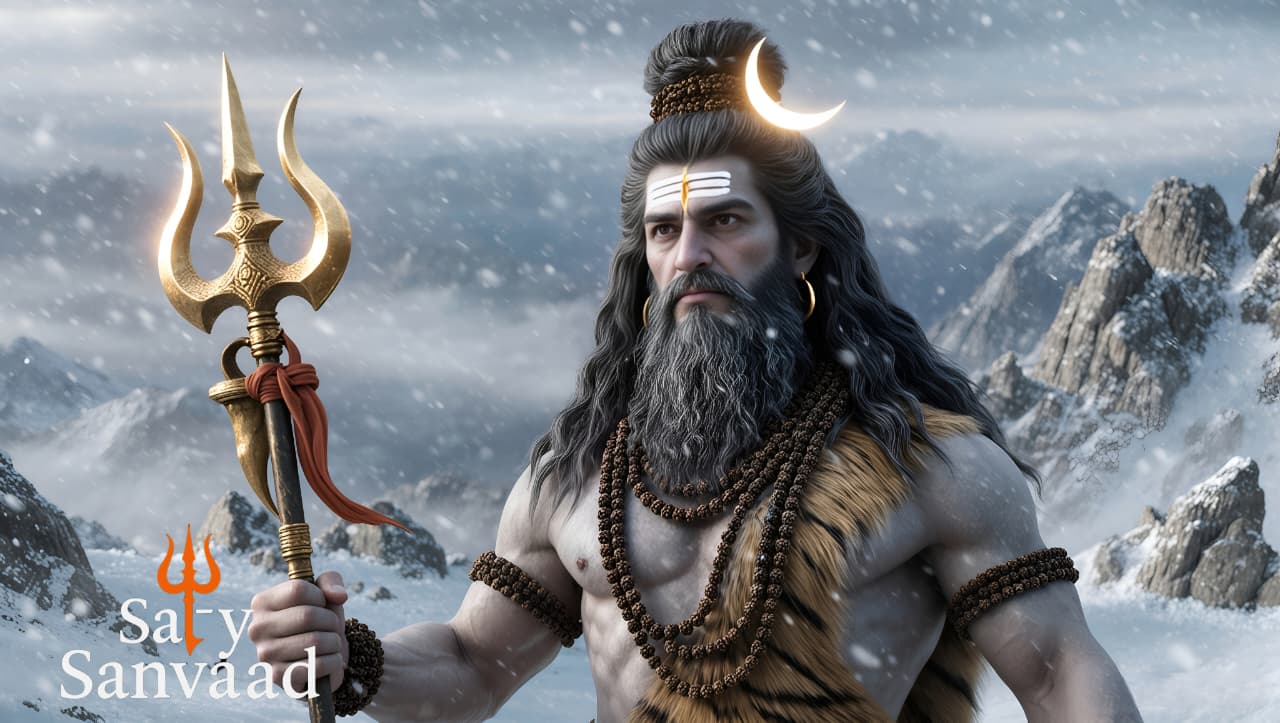Lord Shiva with Trishul in Snowy Himalayas 1 Lord Shiva with Trishul in Snowy Himalayas
